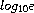 log_{10} e