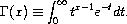 \Gamma(x) \equiv \int_{0}^{\infty} t^{x-1} e^{-t} dt.
